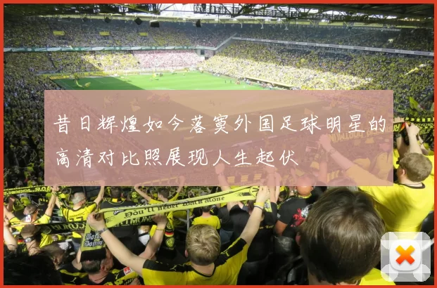 昔日辉煌如今落寞外国足球明星的高清对比照展现人生起伏